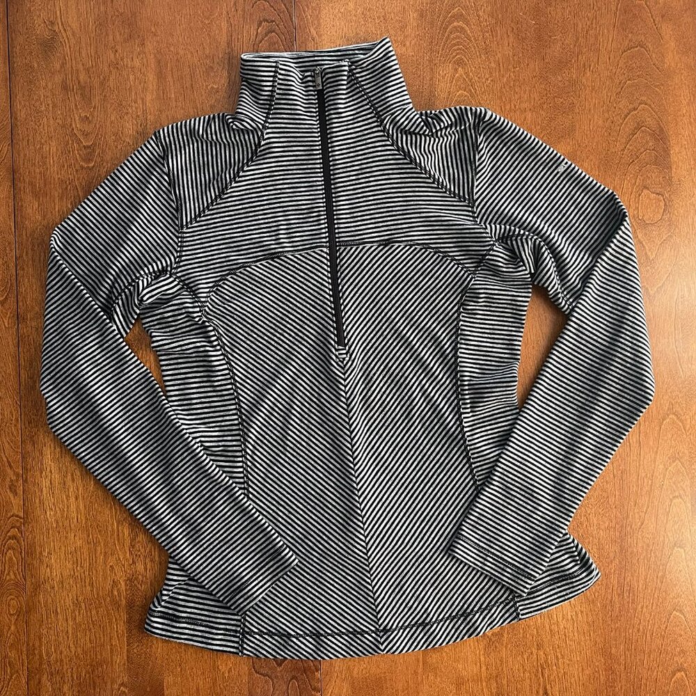 Columbia striped half-zip top S/M